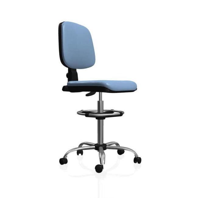 Medical chair EKO, extra high piston, locking ring, ex. eco leather blue KN0061