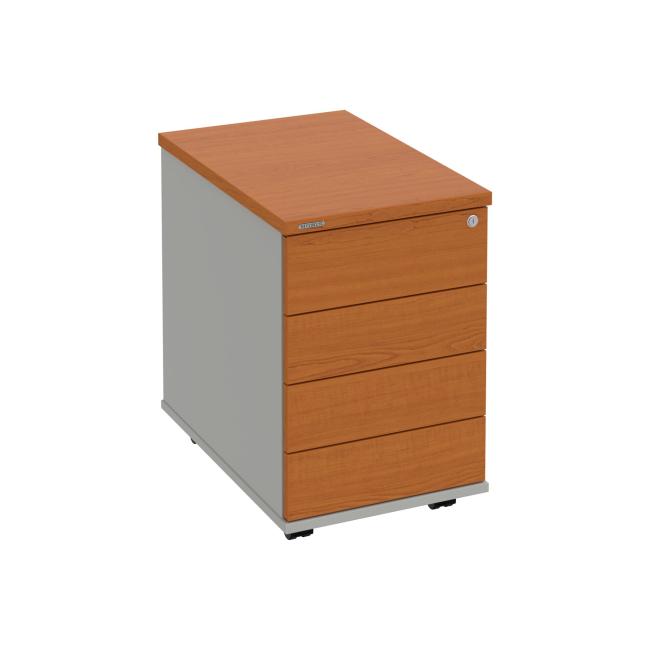 Hobis container, 40x60x60 cm, handleless opening, cherry/grey