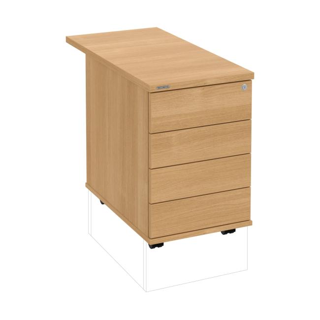 [ON406414] Hobis container, 40x60x80 cm, handleless opening, oak/oak