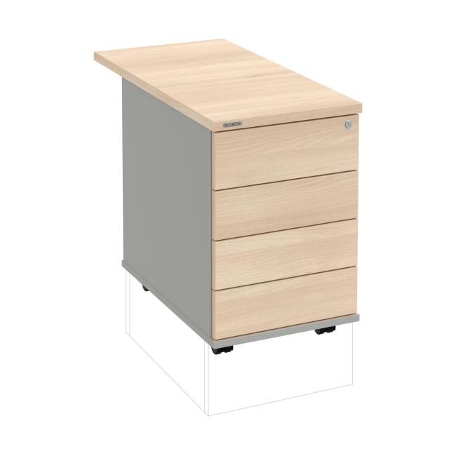 Nádoba Hobis, 40x60x80 cm, bezúchytkové otváranie, achát/sivá