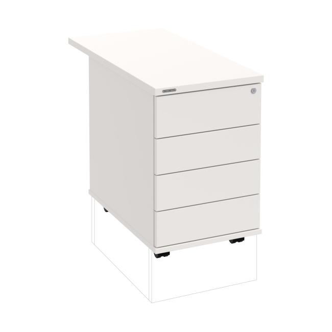 Hobis container, 40x60x80 cm, handleless opening, white/white