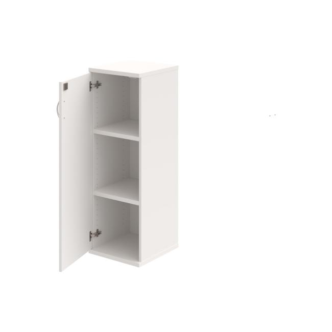 Strong shelf cabinet, lock, L, 40x115.2x40 cm, white/white