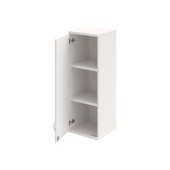 Strong shelf cabinet, lock, L, upper, 40x115.2x40 cm, white/white