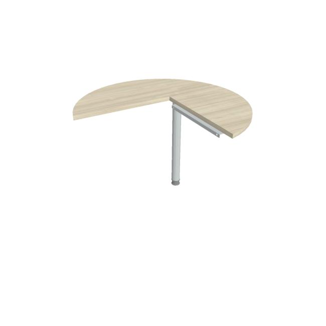 [ON410012] Doplnkový stôl Cross, ľavý, 100x75,5x(60x60) cm, agát/kov