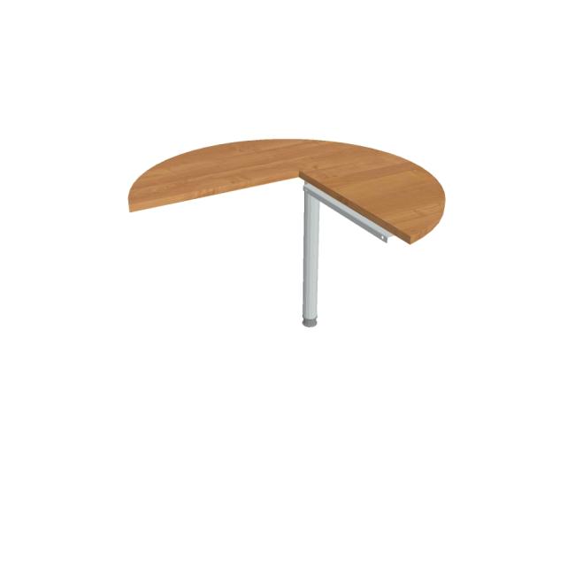 Additional table Cross, left, 100x75.5x(60x60) cm, alder/metal