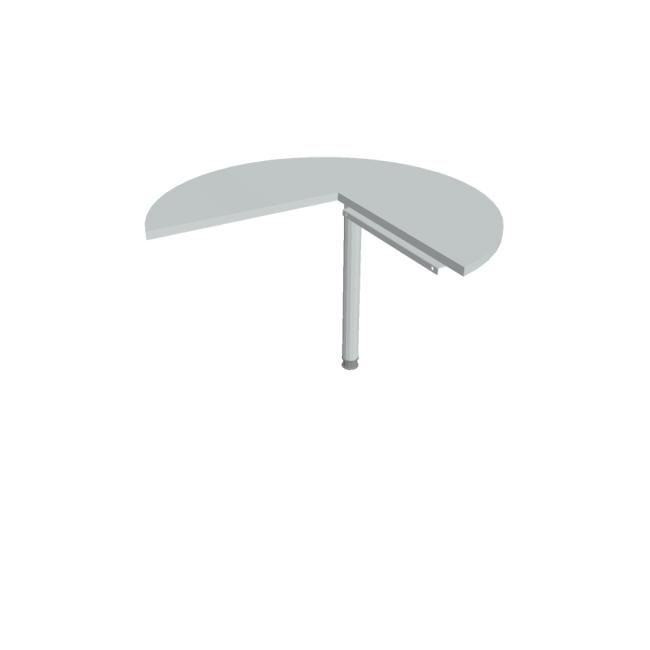 Additional table Cross, left, 100x75.5x(60x60) cm, gray/metal