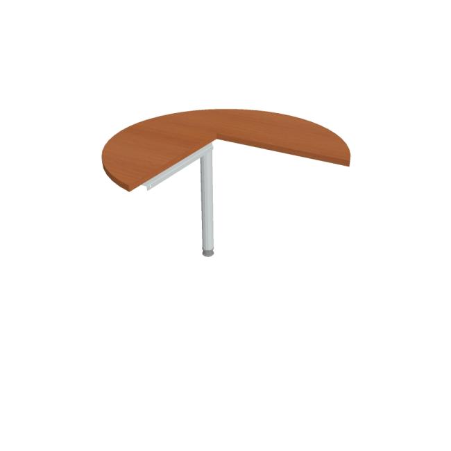 [ON410152] Doplnkový stôl Cross, pravý, 100x75,5x(60x60) cm, čerešňa/kov