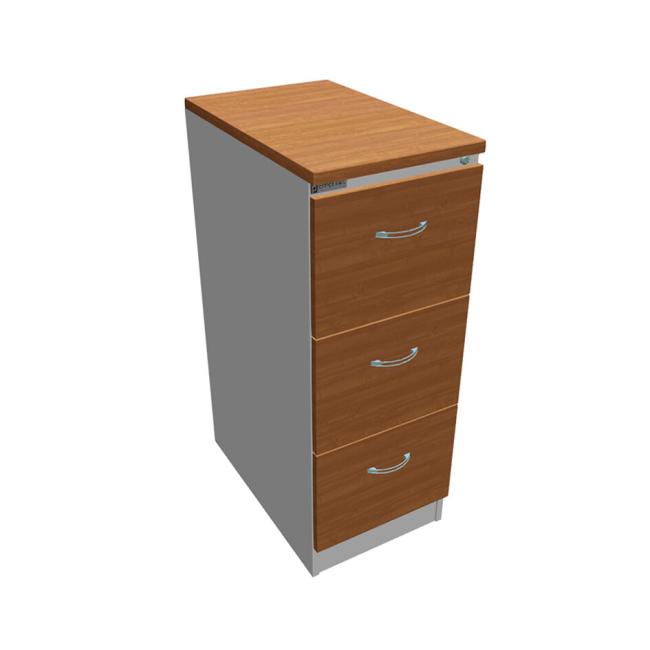 [ON411230] Three-drawer filing cabinet OP, 41.6x104x64 cm, alder/grey