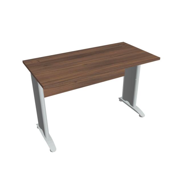 Krížový pracovný stôl, 120x75,5x60 cm, orech/kov