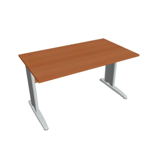 Cross work table, 140x75.5x80 cm, cherry/metal