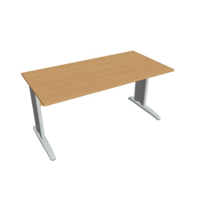 Cross work table, 160x75.5x80 cm, beech/metal