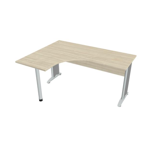 Cross desk, ergo, right, 160x75.5x120 cm, agate/metal