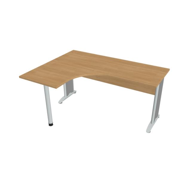 [ON416342] Cross desk, ergo, right, 160x75.5x120 cm, oak/metal