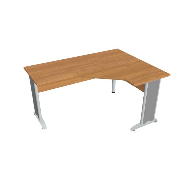 Cross work desk, ergo, left, 160x75.5x120 cm, alder/metal