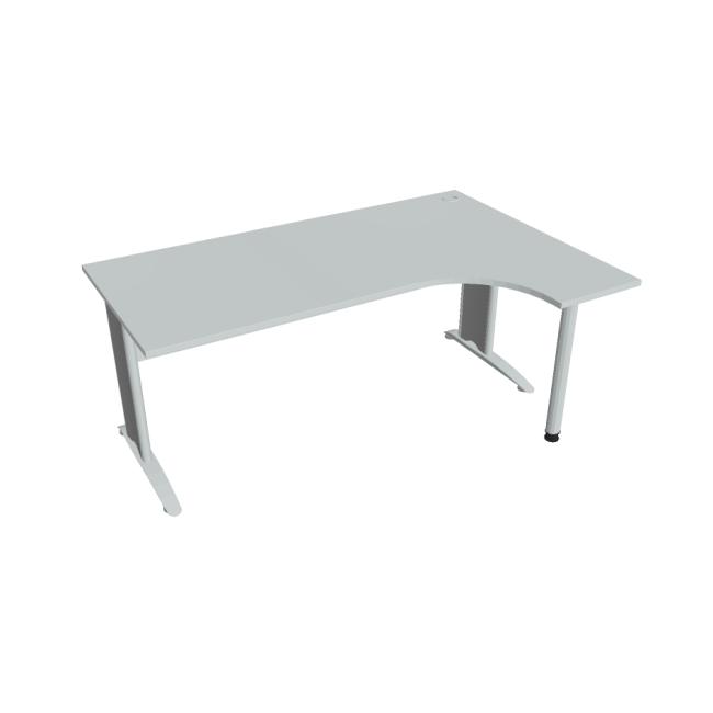 [ON418172] Cross work desk, ergo, left, 180x75.5x120 cm, grey/metal