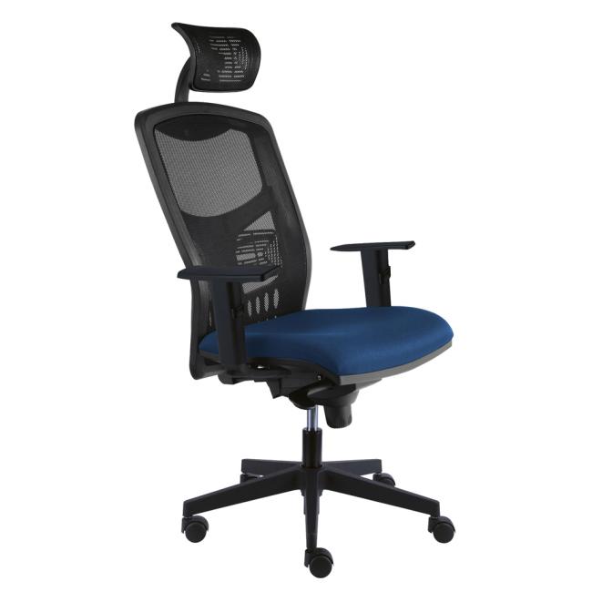 [AB201682] Office chair York Net, E-SY+ PDH+ armrests blue