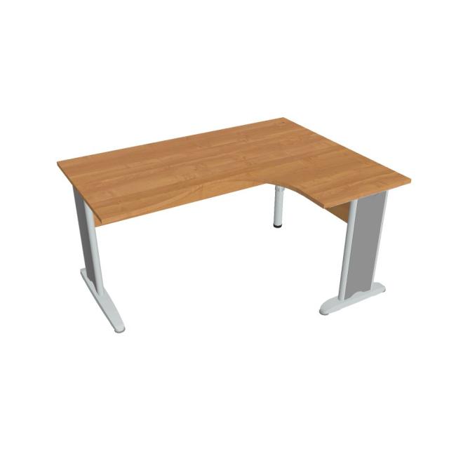 Cross work desk, ergo, left, 160x75.5x120 cm, alder/metal