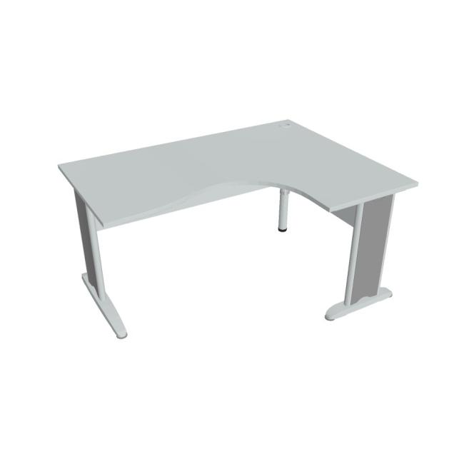 [ON421572] Cross work desk, ergo, left, 160x75.5x120 cm, grey/metal