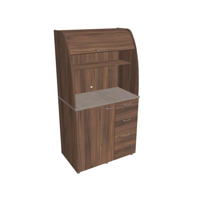 Kuchyňa bez zariadenia pravá, 100x189,1x60 cm, orech/orech