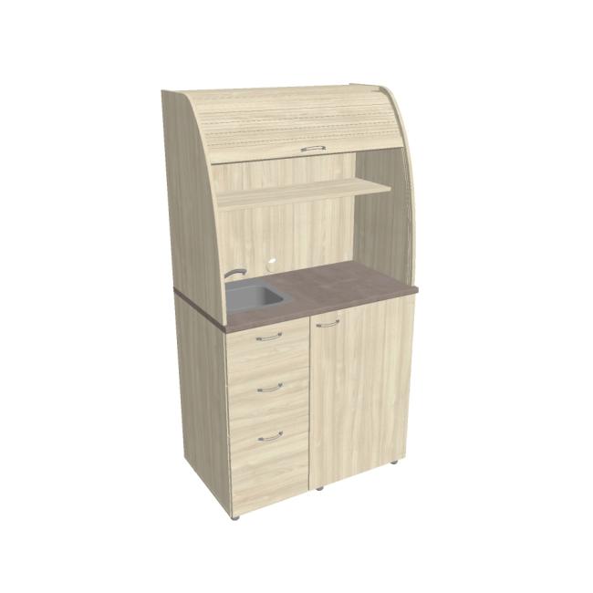 Kuchyňa s drezom a batériou ľavá, 100x189,1x60 cm, agát/agát