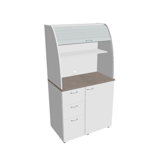 [ON450599] Kuchyňa s chladničkou ľavá, 100x189,1x60 cm, biela/biela