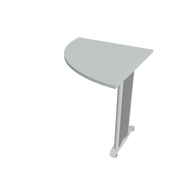 [ON480372] Doplnkový stôl Cross, ľavý, 80x75,5x80 cm, sivá/kov