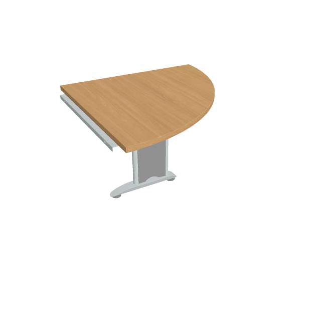 Additional table Cross, right, 80x75.5x80 cm, beech/metal