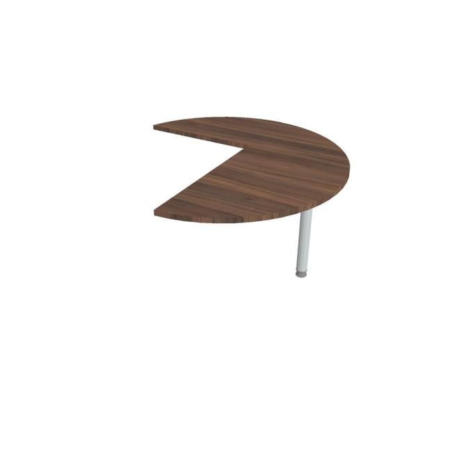 [ON512662] Additional table Flex, right, 120x75.5x(60x80) cm, walnut/metal