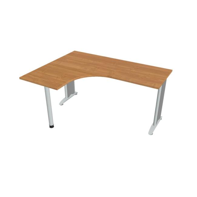 Work desk Flex, ergo, right, 160x75.5x120 (60x60) cm, alder/metal