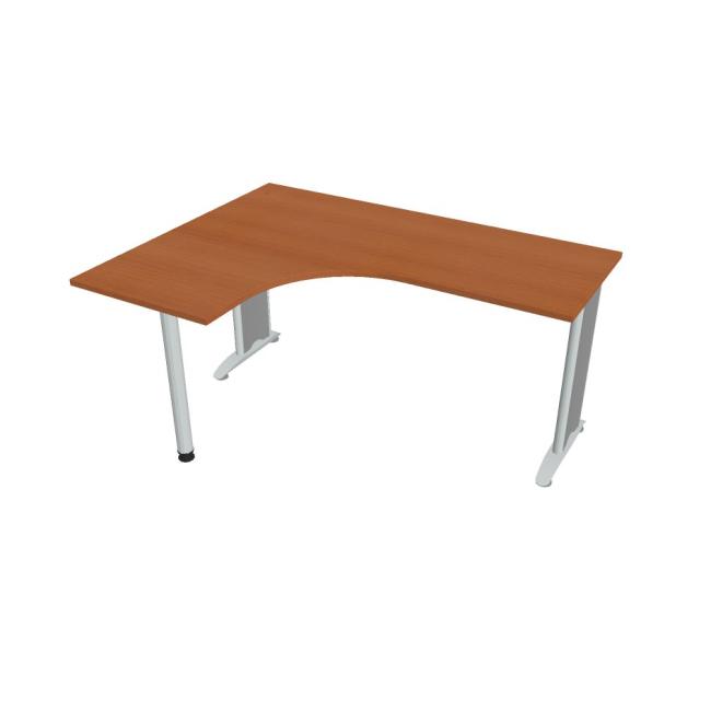 Work desk Flex, ergo, right, 160x75.5x120 (60x60) cm, cherry/metal