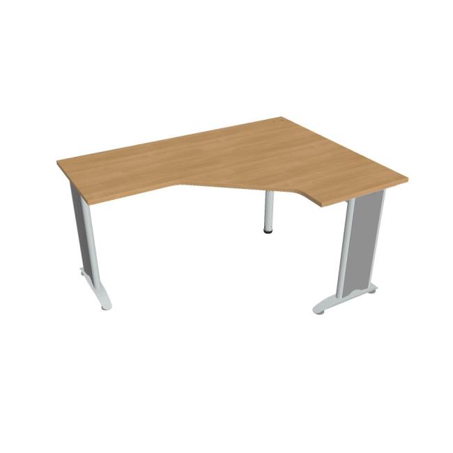 [ON516642] Flex desk, ergo, left, 160x75.5x120 (60x60) cm, oak/metal