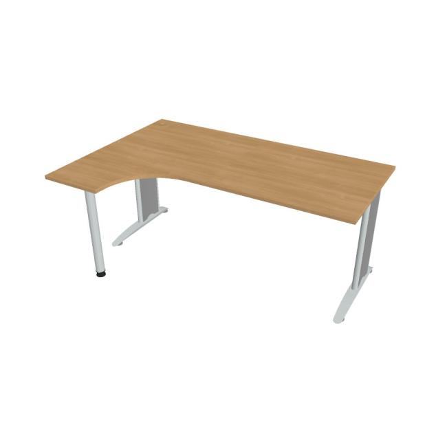 Work desk Flex, ergo, right, 180x75.5x120 (40x80) cm, oak/metal