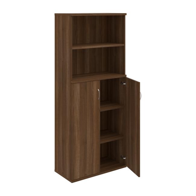 Strong shelf cabinet, 80x192x40 cm, walnut/walnut