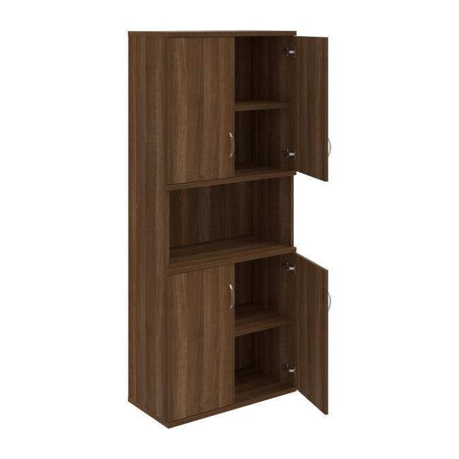 Strong shelf cabinet, 80x192x40 cm, walnut/walnut