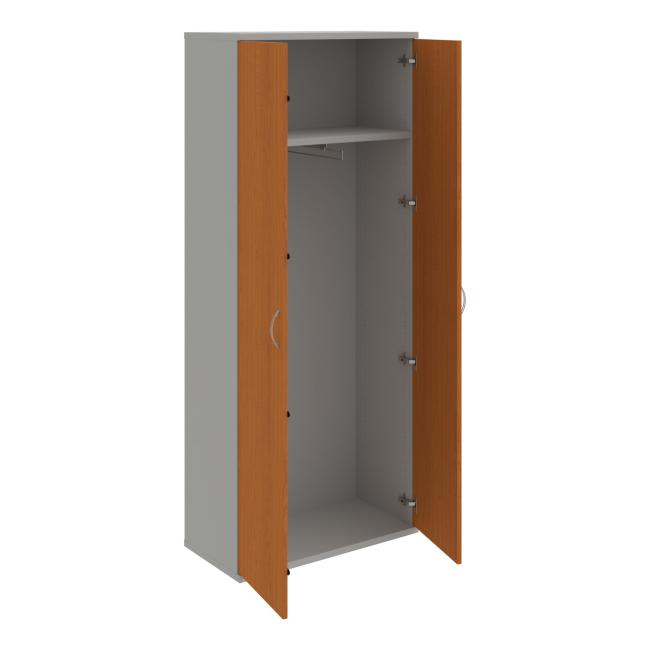 Wardrobe shelf cabinet Strong, 80x192x40 cm, cherry/grey