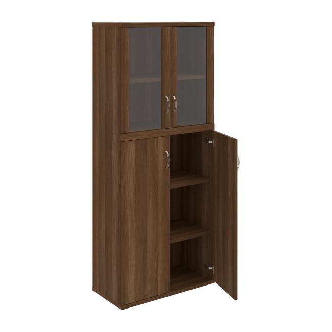 Strong shelf cabinet, 80x192x40 cm, walnut/walnut