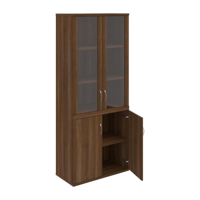Strong shelf cabinet, 80x192x40 cm, walnut/walnut