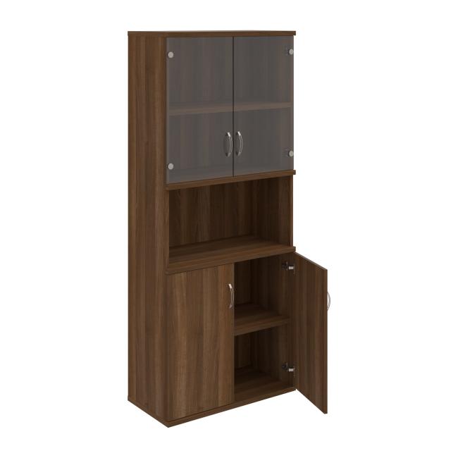 Strong shelf cabinet, 80x192x40 cm, walnut/walnut