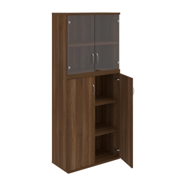 Strong shelf cabinet, 80x192x40 cm, walnut/walnut