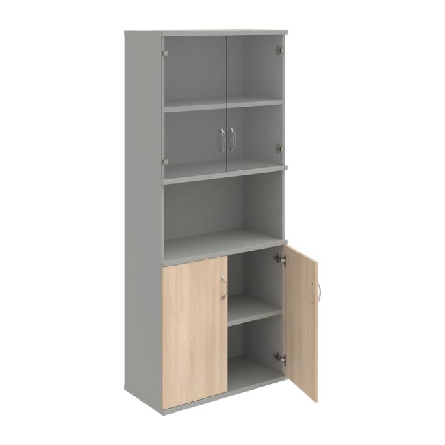 Strong shelf cabinet, 80x192x40 cm, agate/grey