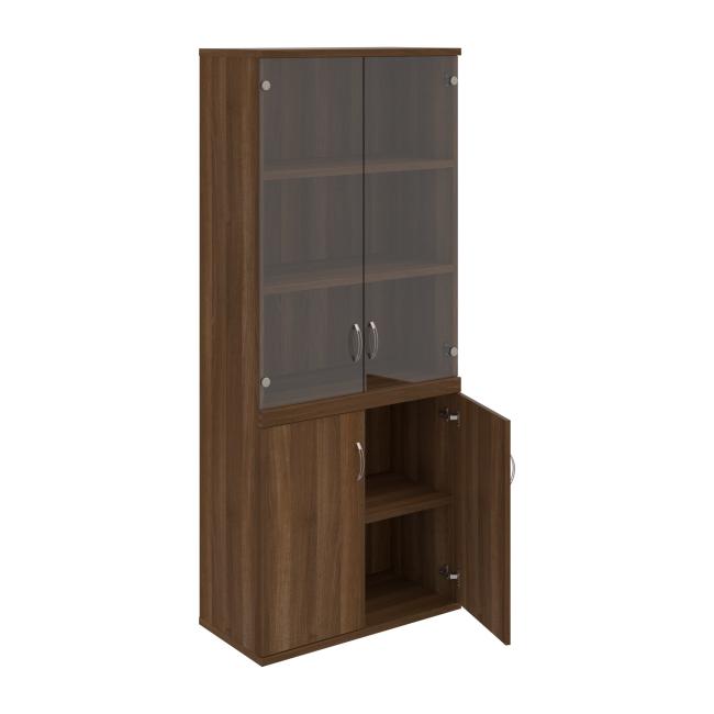 Strong shelf cabinet, 80x192x40 cm, walnut/walnut