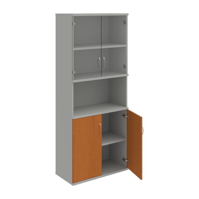 Strong shelf cabinet, 80x192x40 cm, cherry/grey