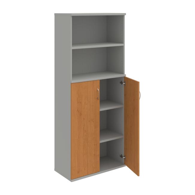 Strong shelf cabinet, 80x192x40 cm, alder/grey
