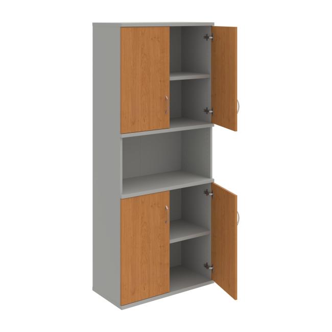 Strong shelf cabinet, 80x192x40 cm, alder/grey