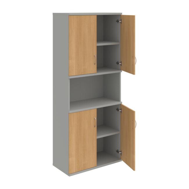 Strong shelf cabinet, 80x192x40 cm, oak/grey
