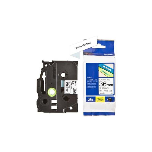 [BR000261] Popisovacia páska Brother TZE 261 36mm matná biela/čierne písmo