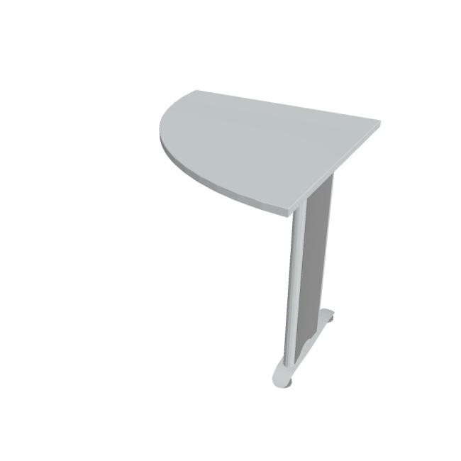 Additional table Flex, left, 80x75.5x80 cm, gray/metal