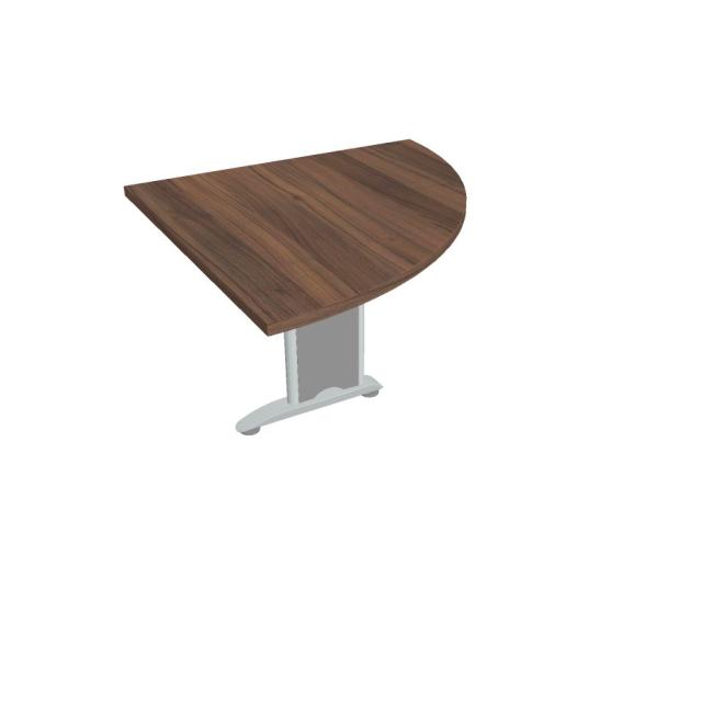 Additional table Flex, right, 80x75.5x80 cm, walnut/metal