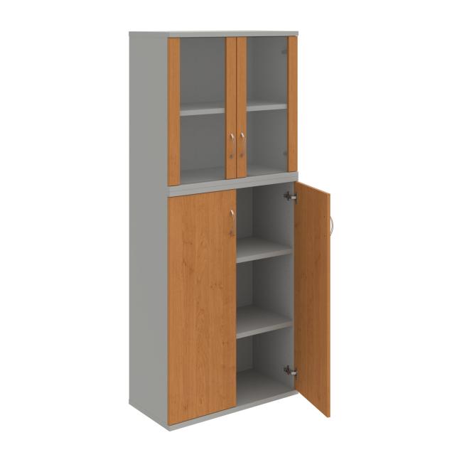 Strong shelf cabinet, 80x192x40 cm, alder/grey