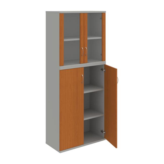 Strong shelf cabinet, 80x192x40 cm, cherry/grey